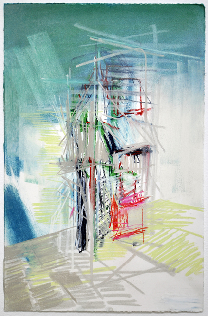 Vide et plein - 00 - 07, pastel on paper, 50 x 33 cm, 2009