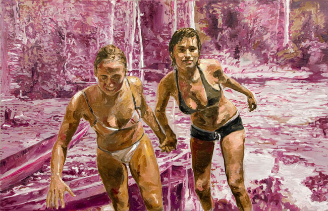 Luc Dondeyne, Intermission, oil on canvas 2008
